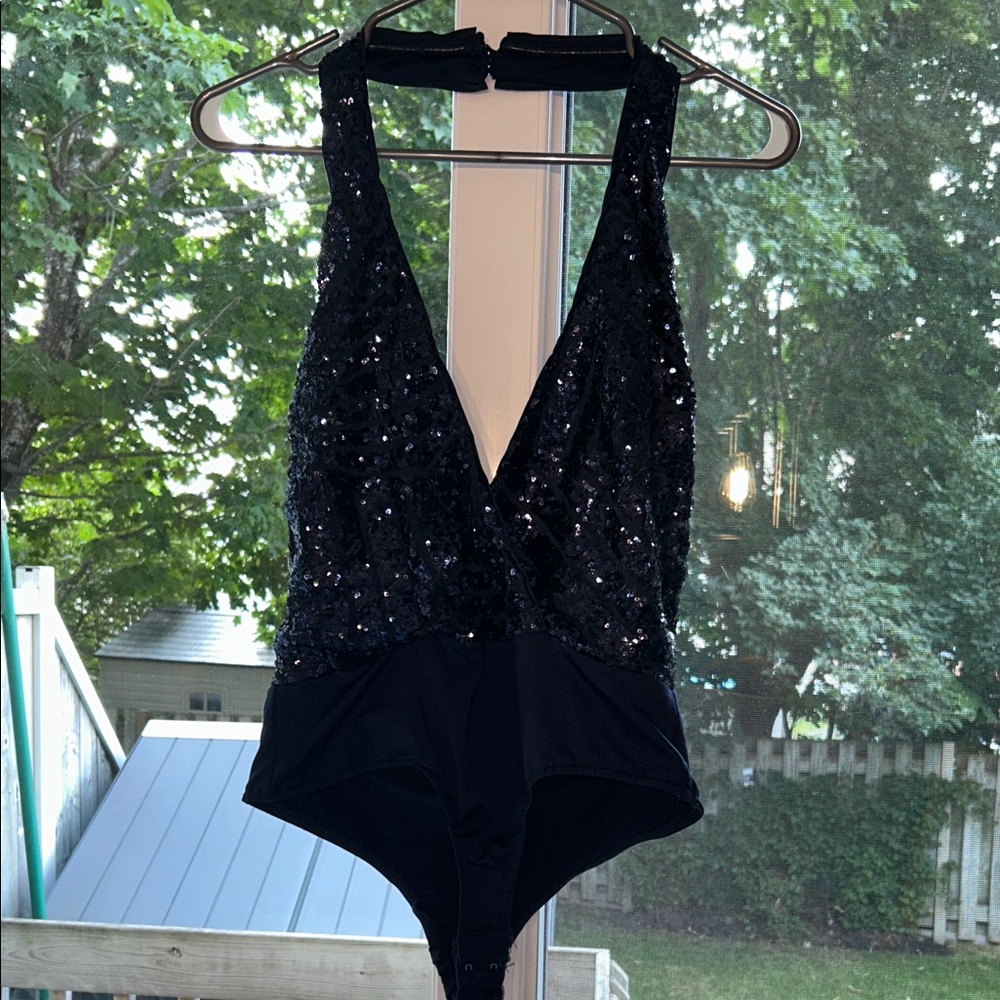 Luxxel Midnight Sequin Bodysuit